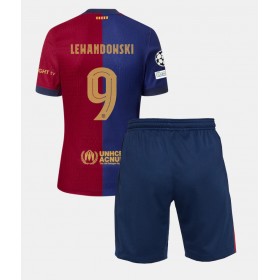 Barcelona Robert Lewandowski #9 Hemmakläder Barn 2024-25 Kortärmad (+ Korta byxor)